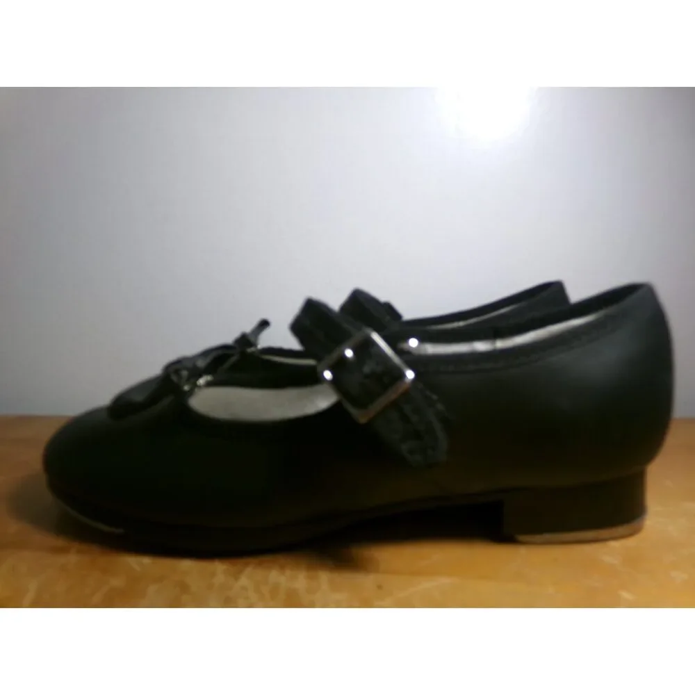 Pre-Owned Dance Tap Shoes Capezio 3800 13.5N Little Kids Black Mary Jane Leathe